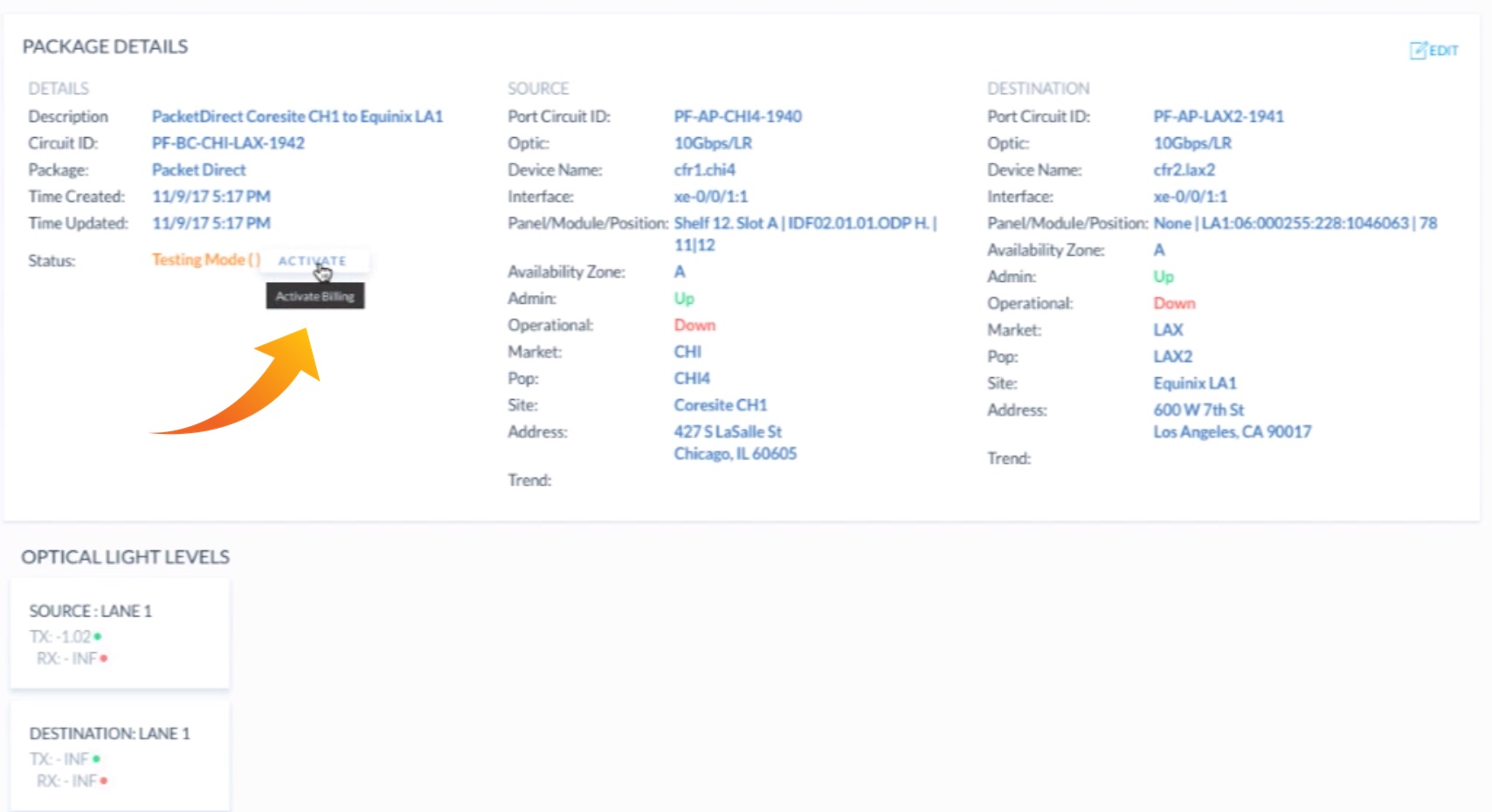 Activate the Service