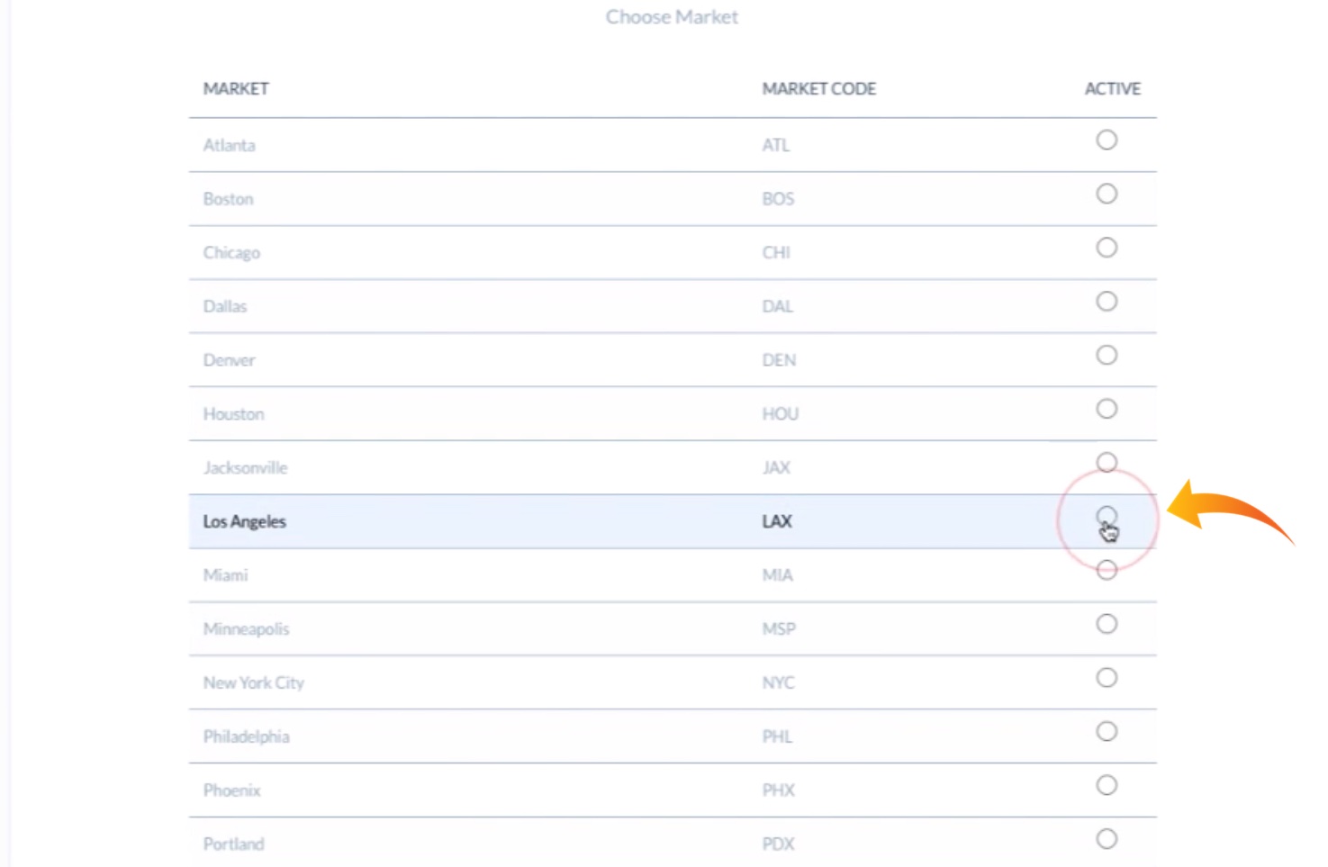 Select Destination Port Market